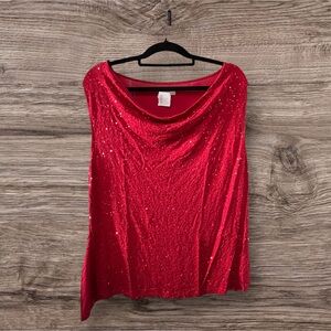 Red sequined Tank
